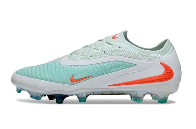 Nike Phantom GT White Green लो-कट निट अपर असिमेट्रिक लेसिंग फर्म-ग्राउंड सोकर शूज 7
