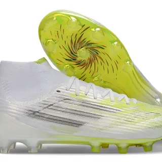 Nike Phantom GT Blanc Vert Lime Terrain Ferme Chaussures de Football