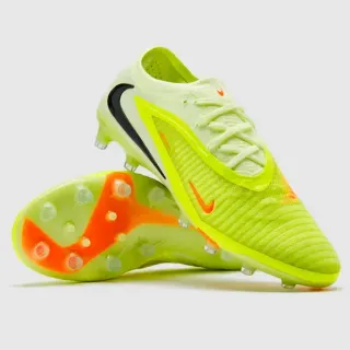 Nike Phantom GT Sapatos de Futebol Amarelo Laranja Upper de Tricô Cadarços Assimétricos para Campo Firme