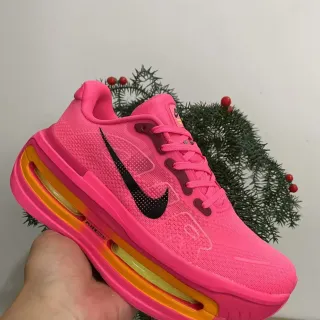 Nike Pink Orange Knit Upper Full-Length Air Zoom Unit Sneakers