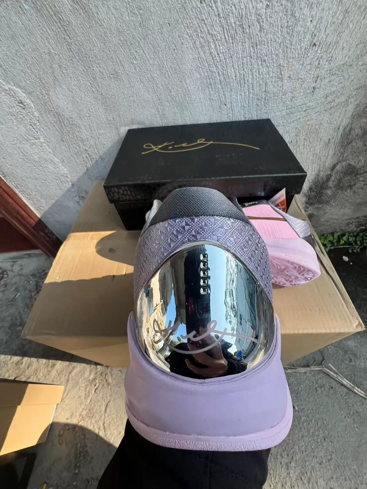 Nike Pink Silver Low-Top Silhouette Metallic Upper Basketball Shoes 8