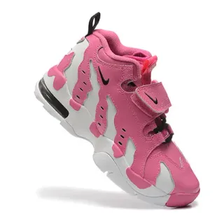 Nike Sapatos de Basquete High Top Rosa e Branco com Fecho de Duas Correas