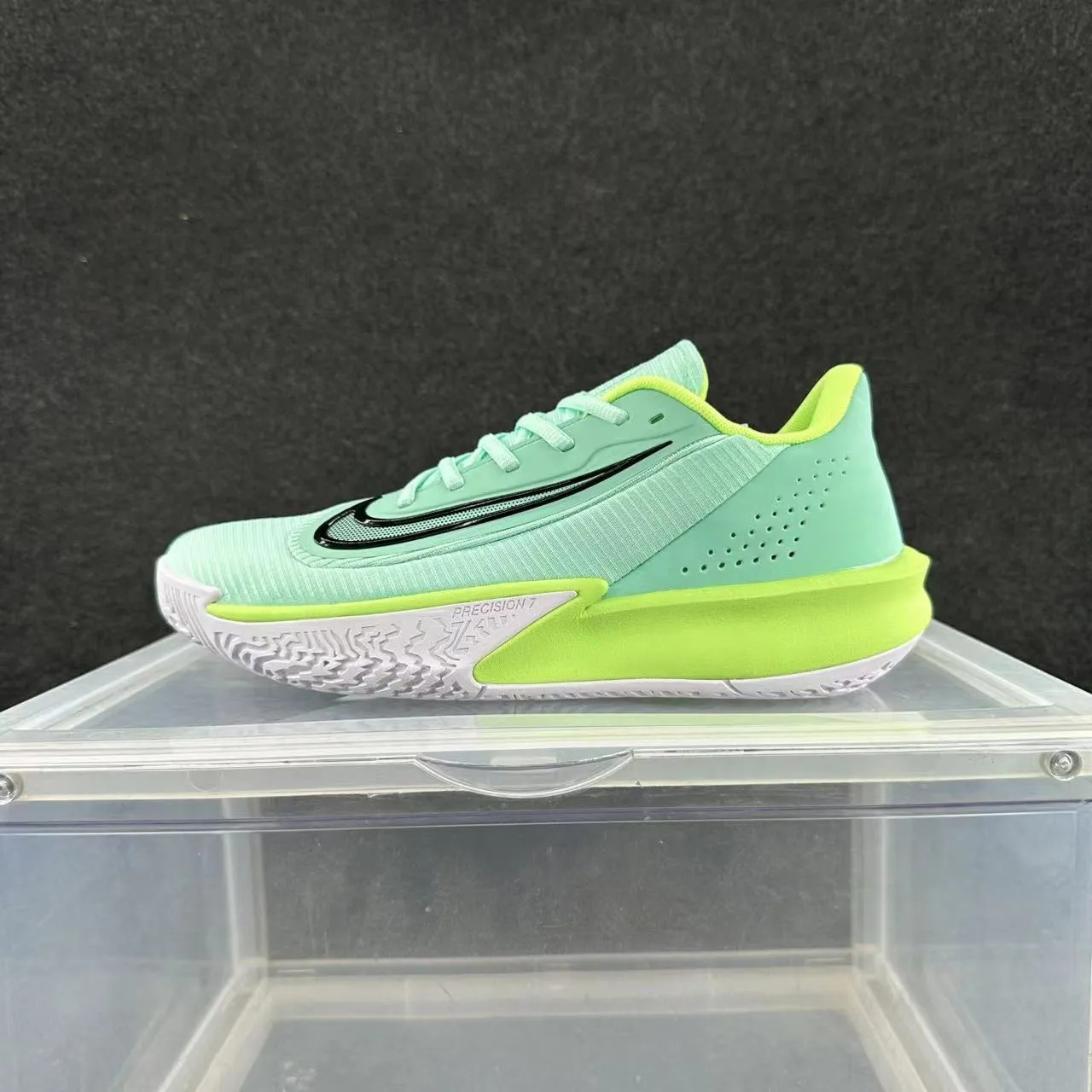 Nike Precision 7 Verde Menta y Lima Neón Zapatos de Baloncesto 2