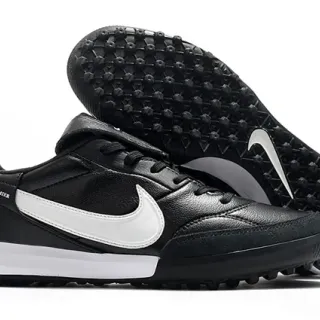 Nike Premier Turf Preto e Branco Sapatos de Futebol Turf