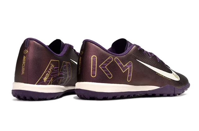 Nike بنفسجي ذهبي منخفض القطع أعلى منسوج رباط لامتماثل عشب اصطناعي 5