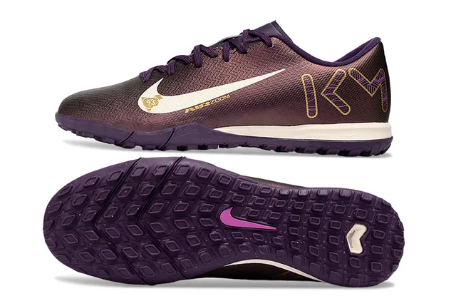 Nike بنفسجي ذهبي منخفض القطع أعلى منسوج رباط لامتماثل عشب اصطناعي 6