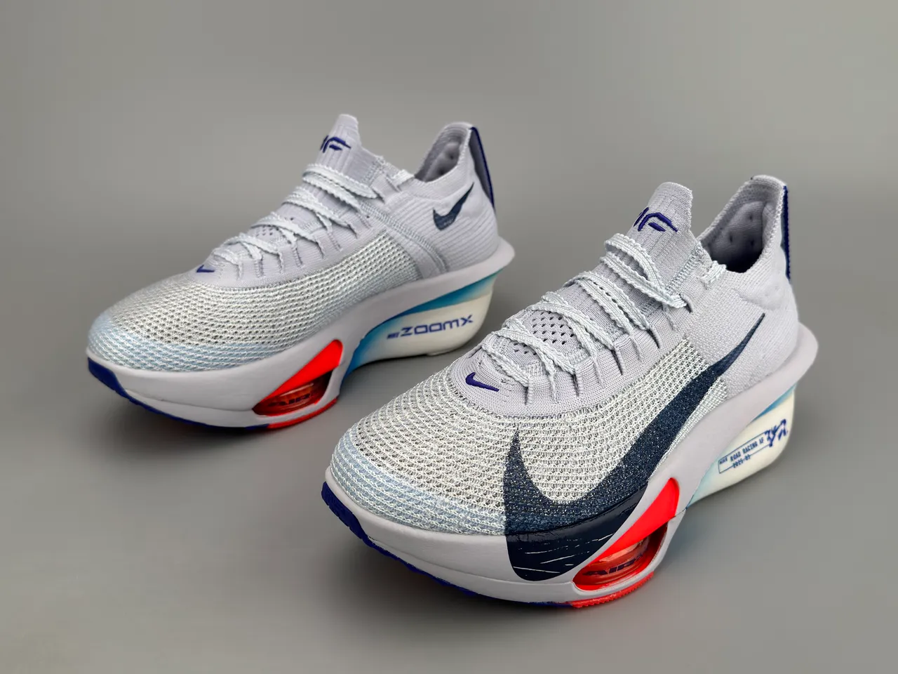 Nike Road Racing AF Chaussures de course Gris clair Marine Orange 7