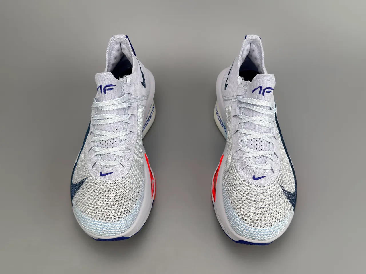Nike Road Racing AF Chaussures de course Gris clair Marine Orange 9