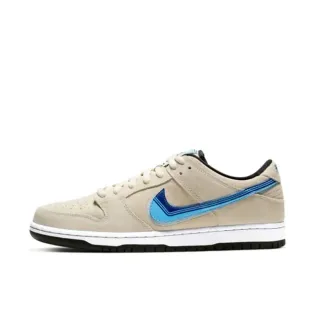 Nike SB Dunk Low Beige and Blue Skateboard Shoes