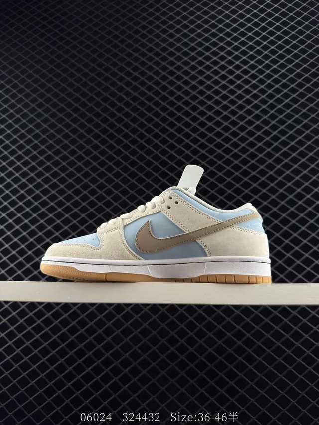 Nike SB Dunk Low Beige Blue Daim et Textile Chaussures de Skateboard 5