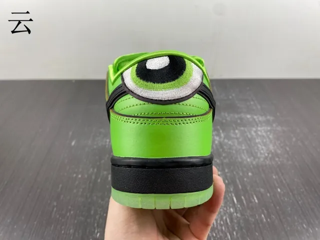 Nike SB Dunk Low Lime Green Black Skateboard Shoes 4