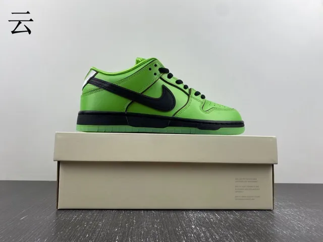 Nike SB Dunk Low Lime Green Black Skateboard Shoes 14