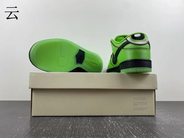 Nike SB Dunk Low Lime Green Black Skateboard Shoes 15