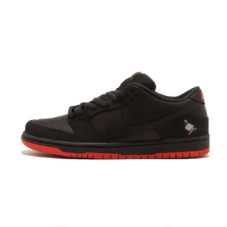 Nike SB Dunk Low Pigeon काला लाल स्केटबोर्ड जूते