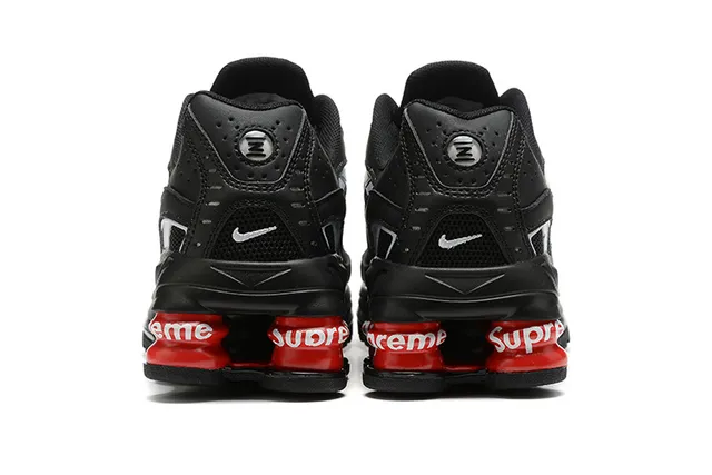 Nike Shox R4 Black Red Silver Lifestyle Sneakers 3