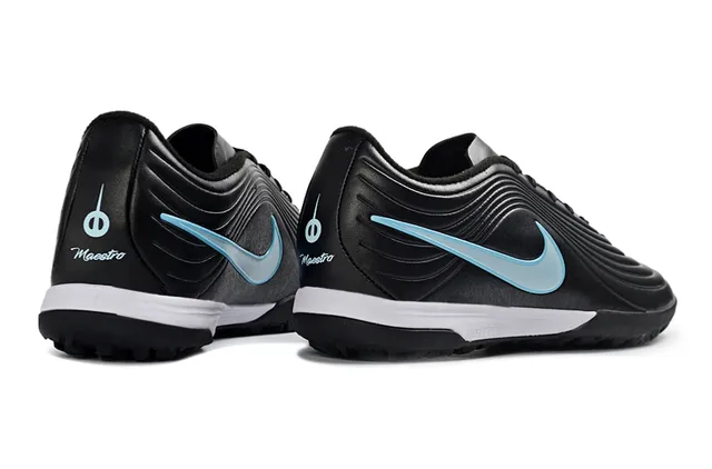 Nike Tiempo Legend أسود/أزرق فاتح العشب الصناعي أحذية كرة القدم 15