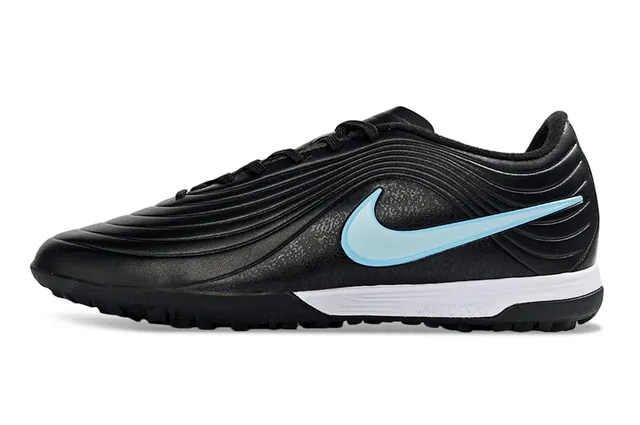 Nike Tiempo Legend أسود/أزرق فاتح العشب الصناعي أحذية كرة القدم 17
