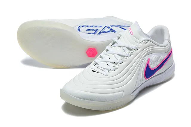 Nike Tiempo Legend Indoor blanco rosa azul zapatos de fútbol indoor 6