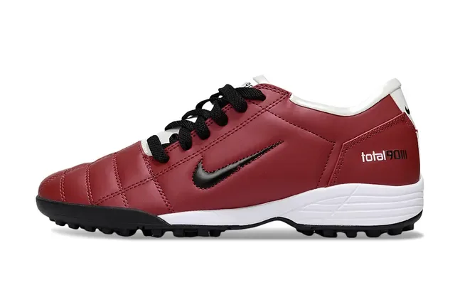 Nike Total 90 III বার্গান্ডি সাদা কালো টার্ফ ফুটবল জুতা 3