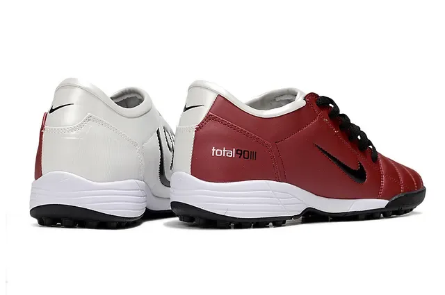 Nike Total 90 III বার্গান্ডি সাদা কালো টার্ফ ফুটবল জুতা 5