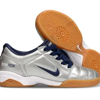 Nike Total 90 III Silver Navy Indoor Soccer Shoes