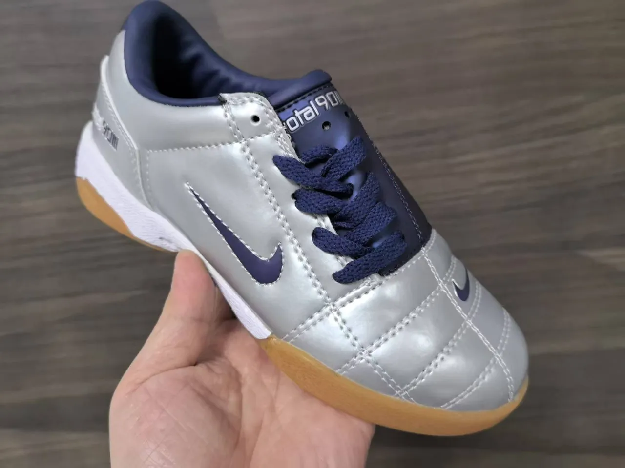 Nike Total 90 III চাঁদি নেভি ইন্ডোর সকার জুতো 6