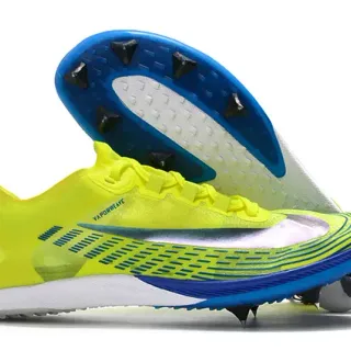 Nike Vaporweave Racing Spike Neon Yellow Blue Zapatos de running