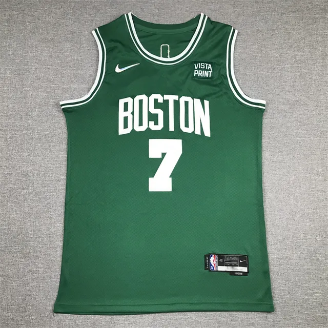 Nike Vista Print Boston Celtics हरा सफेद #7 Swingman Jersey 3