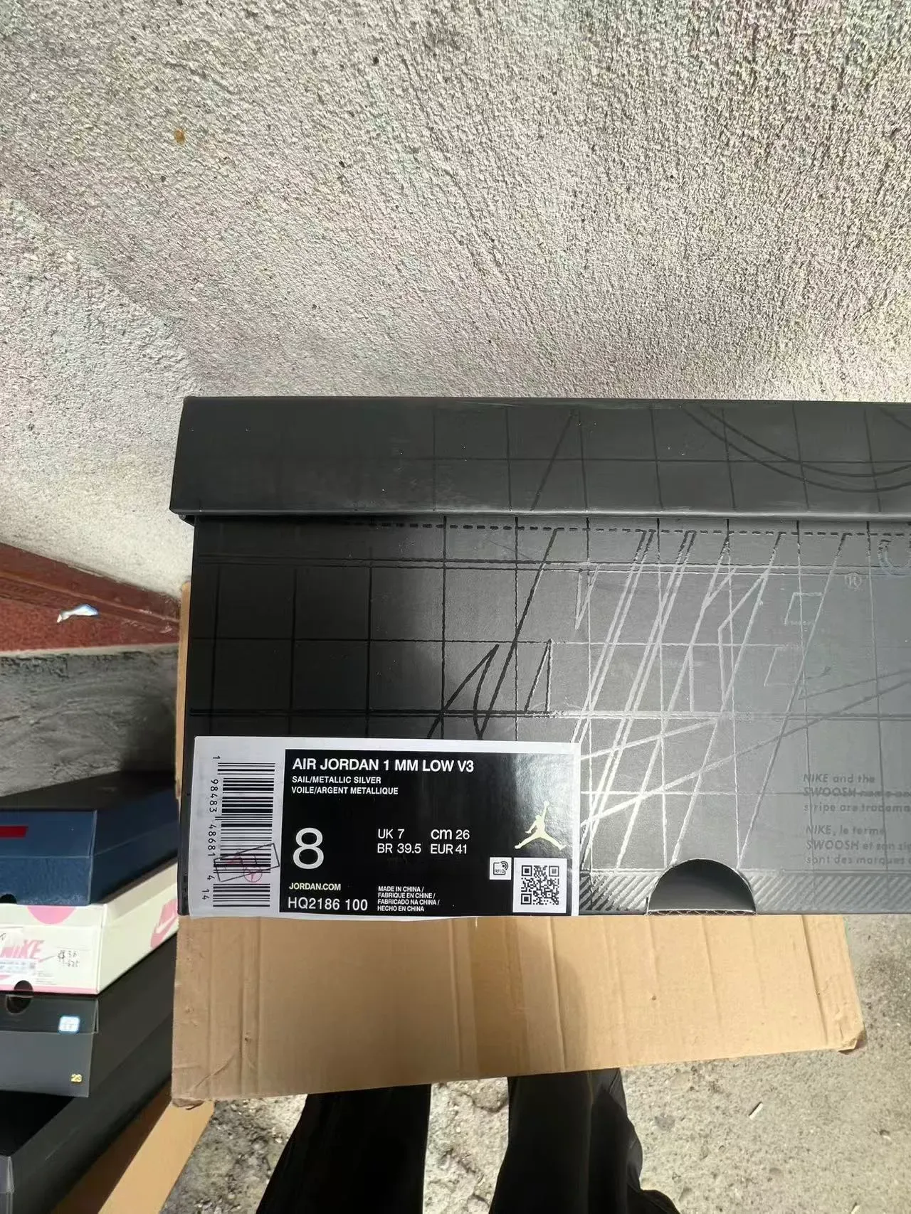 Sneakers Nike Blanc Noir Couches Synthétiques Iridescentes Swoosh 10