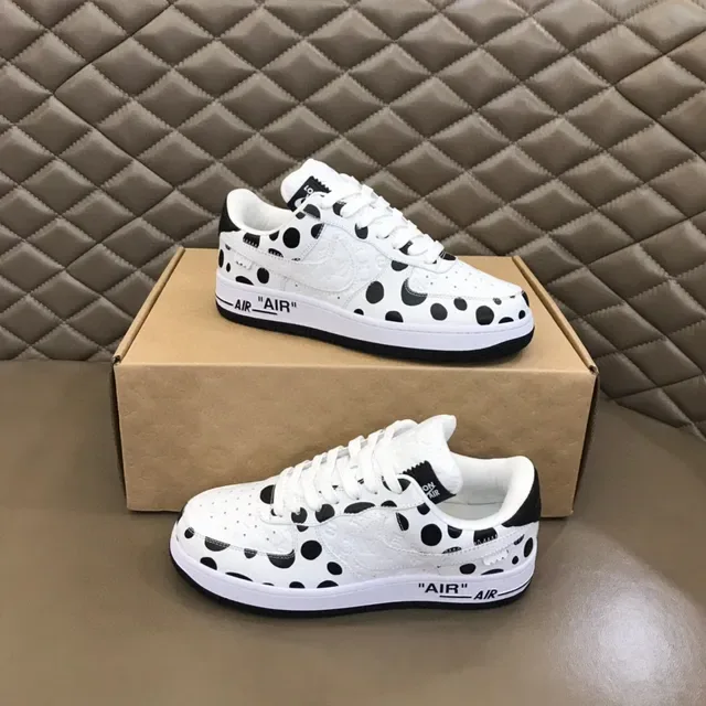 Nike White Black Low-Top Polka-Dot Print Lifestyle Sneakers 8