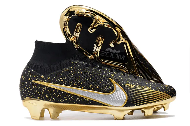 Nike Zapatillas de fútbol con empeine alto con ajuste de calcetín, suela metálica de placa y superficie de firme 2