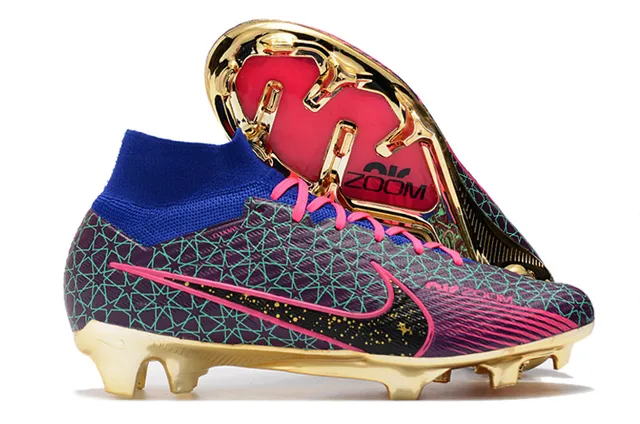 Nike Zapatillas de fútbol con empeine alto con ajuste de calcetín, suela metálica de placa y superficie de firme 4