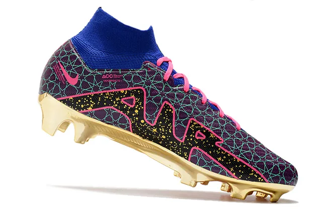 Nike Zapatillas de fútbol con empeine alto con ajuste de calcetín, suela metálica de placa y superficie de firme 6