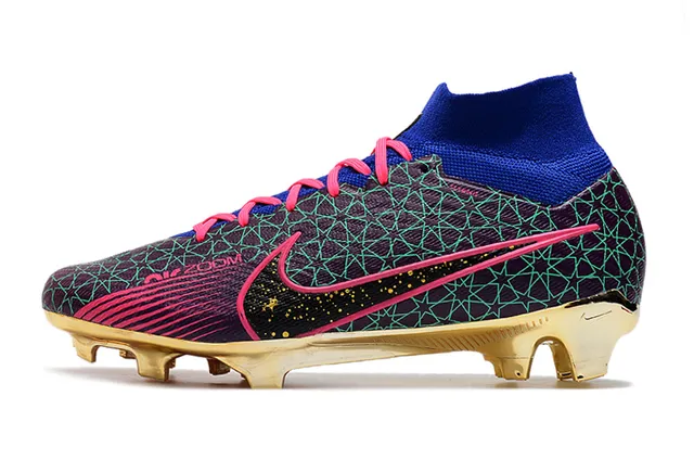 Nike Zapatillas de fútbol con empeine alto con ajuste de calcetín, suela metálica de placa y superficie de firme 8