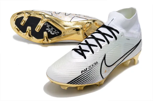 Nike Zapatillas de fútbol con empeine alto con ajuste de calcetín, suela metálica de placa y superficie de firme 14