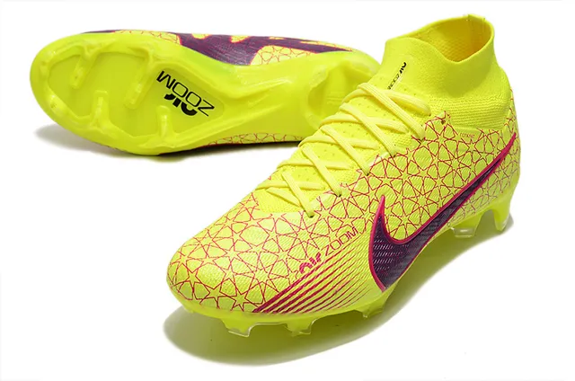 Nike Zapatillas de fútbol con empeine alto con ajuste de calcetín, suela metálica de placa y superficie de firme 21