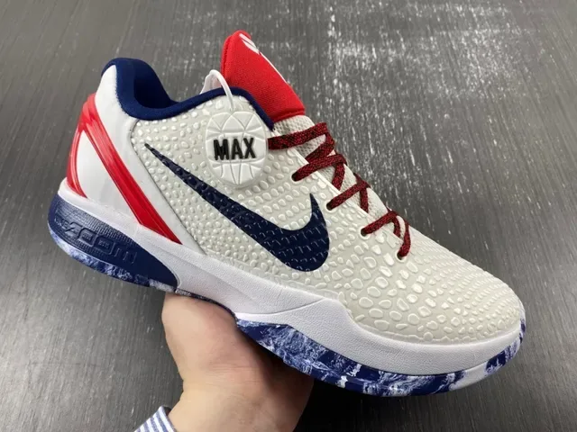 Nike Blanco Marino Upper Tejido Texturizado Capa Cage Sintético Zapatillas de Baloncesto 4