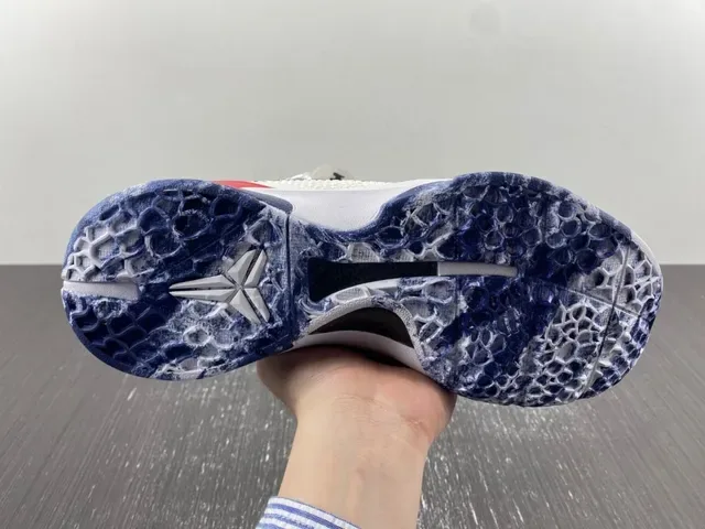 Nike Blanco Marino Upper Tejido Texturizado Capa Cage Sintético Zapatillas de Baloncesto 8