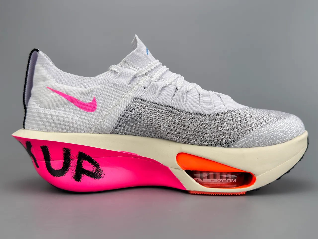Nike chaussures de course blanc rose avec tige en maille Air Zoom Forefoot Unit 10
