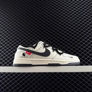 Nike x Carhartt WIP Dunk Low Off-White Black Red স্কেটবোর্ড জুতা