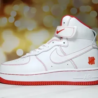 Nike x UNDEFEATED Air Force 1 High সাদা লাল লাইফস্টাইল স্নিকার