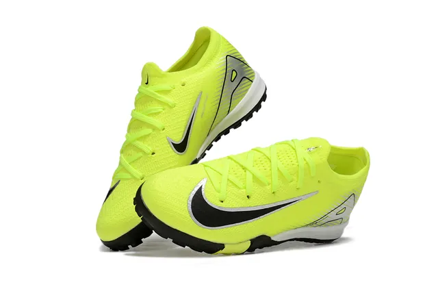 Nike أصفر أسود Low-Cut Flyknit Upper Turf أحذية كرة القدم 2