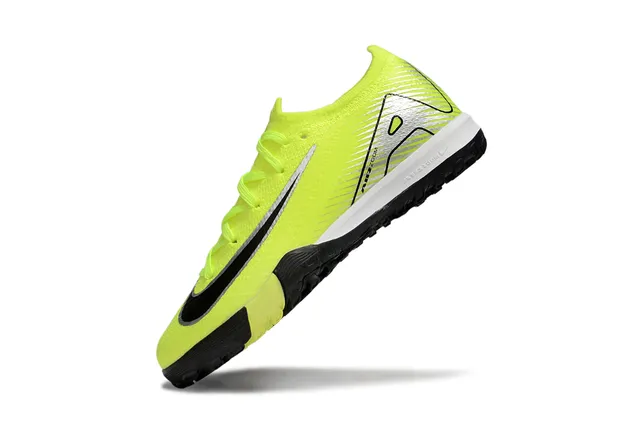 Nike أصفر أسود Low-Cut Flyknit Upper Turf أحذية كرة القدم 5