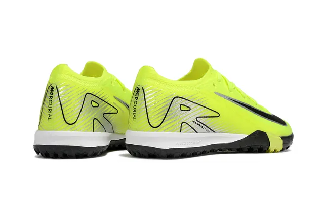 Nike أصفر أسود Low-Cut Flyknit Upper Turf أحذية كرة القدم 6
