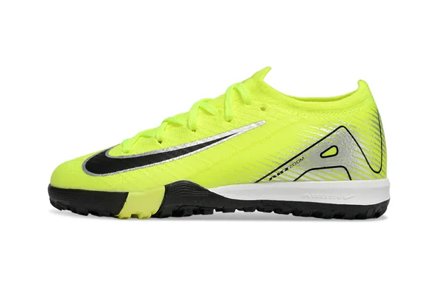 Nike أصفر أسود Low-Cut Flyknit Upper Turf أحذية كرة القدم 7