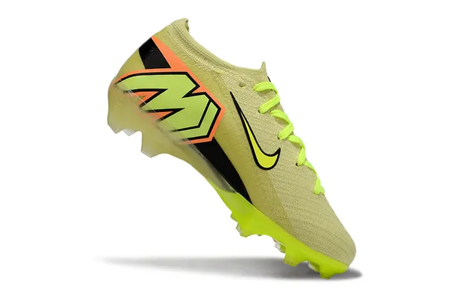 Nike Amarelo Laranja Gripknit Upper Air Zoom Cushioning Firm-Ground Sapatos de Futebol 2
