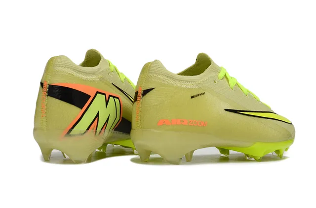 Nike Amarelo Laranja Gripknit Upper Air Zoom Cushioning Firm-Ground Sapatos de Futebol 4