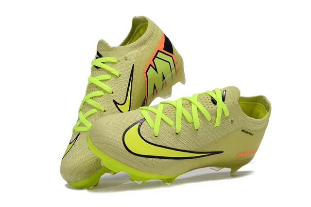 Nike Amarelo Laranja Gripknit Upper Air Zoom Cushioning Firm-Ground Sapatos de Futebol 5