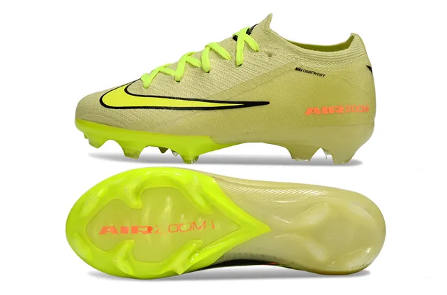 Nike Amarelo Laranja Gripknit Upper Air Zoom Cushioning Firm-Ground Sapatos de Futebol 6