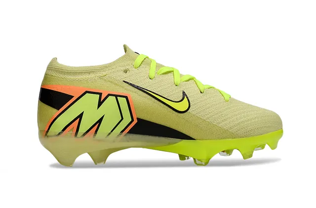 Nike Amarelo Laranja Gripknit Upper Air Zoom Cushioning Firm-Ground Sapatos de Futebol 8